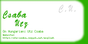 csaba utz business card
